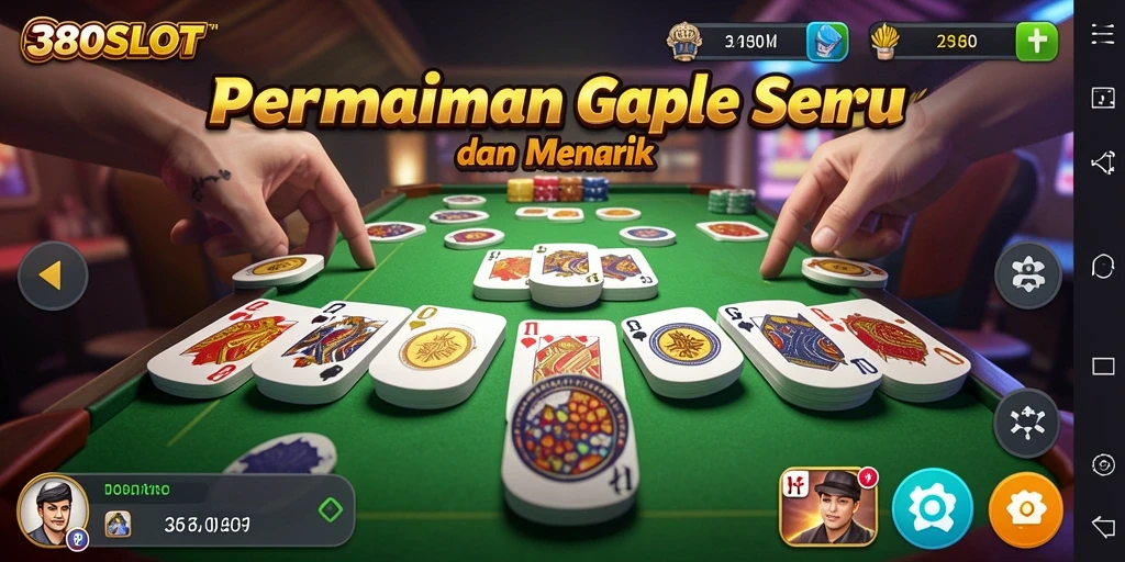 Tampilan gameplay Gaple yang menarik di 380SLOT.