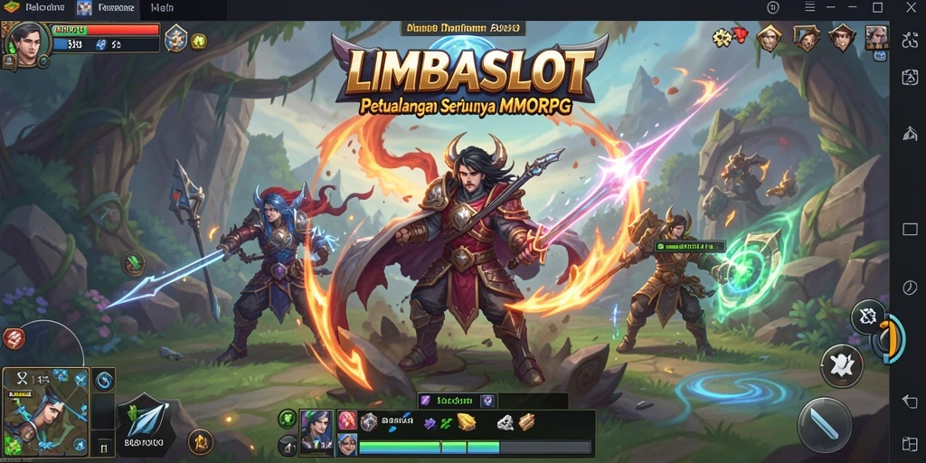 Tampilan gameplay seru dalam LMBASLOT MMORPG.