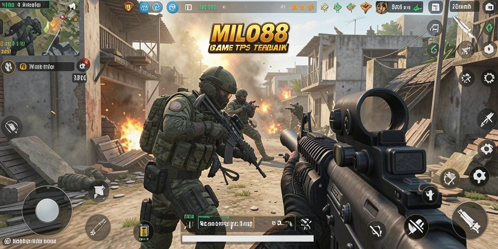 Screenshot gameplay TPS yang intens dan mendebarkan di MILO88.