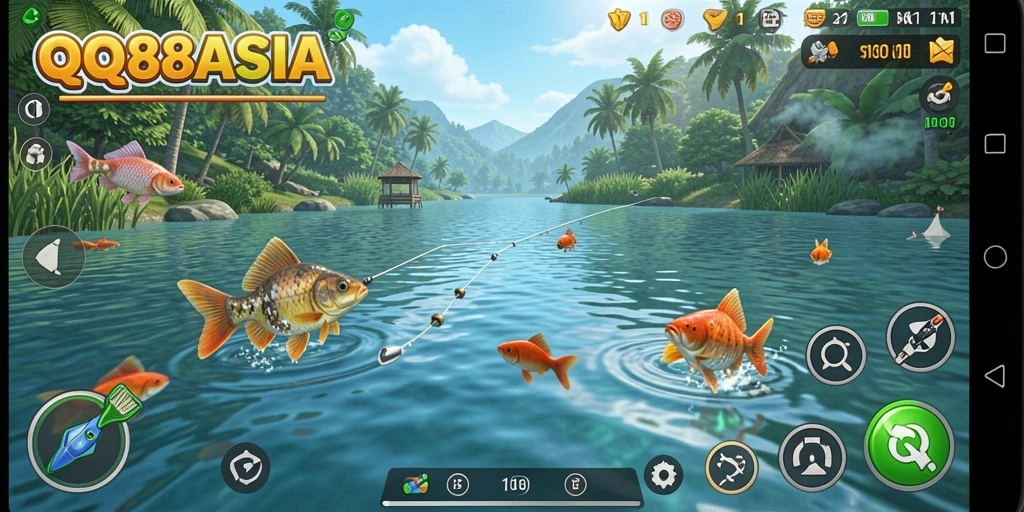 Gameplay seru memancing ikan di QQ88ASIA.