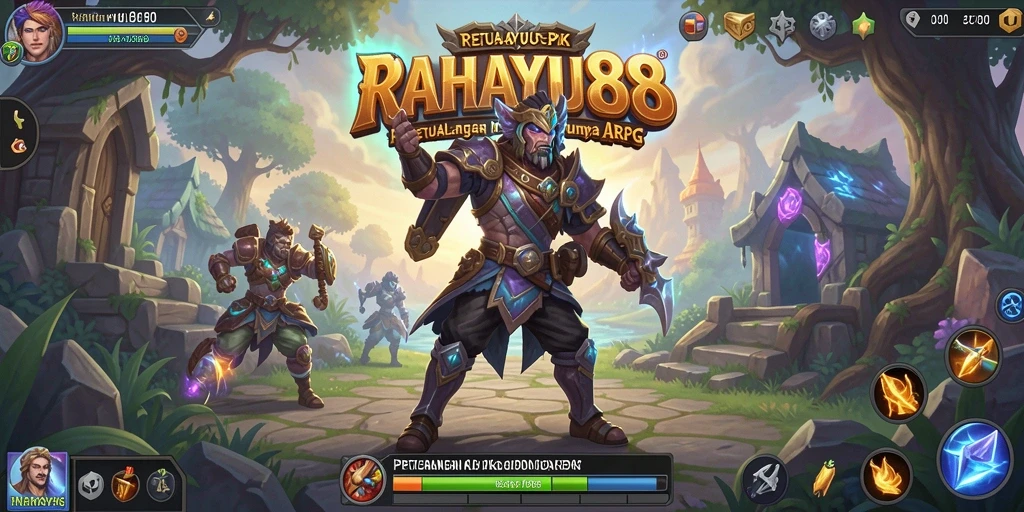 Tangkapan layar menunjukkan pertempuran seru di dunia ARPG.
