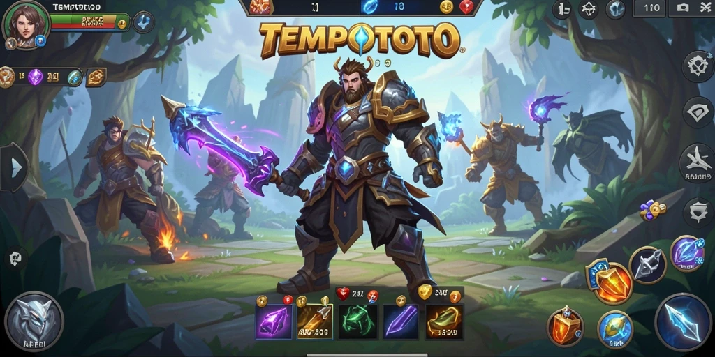 Tangkapan layar gameplay menarik dari TEMPOTOTO, menunjukkan aksi seru.
