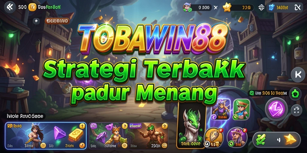 Tangkapan layar gameplay TOBAWIN88 menampilkan strategi mendebarkan saat bertarung.