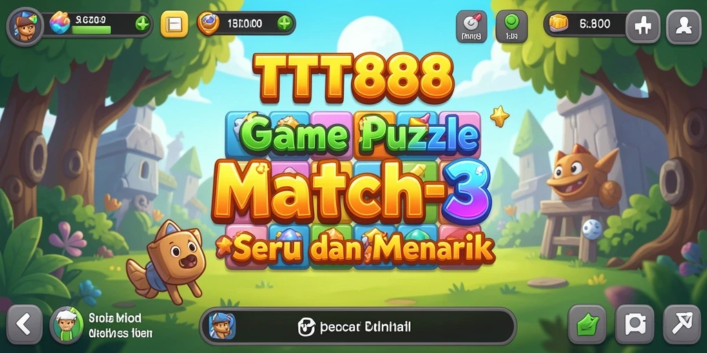 Screenshot Game TTT888 yang Menampilkan Serunya Gameplay Match-3