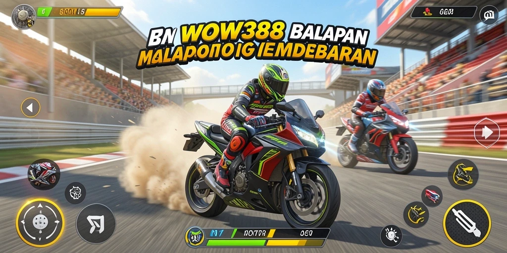 Gameplay balapan motor yang seru di WOW388.