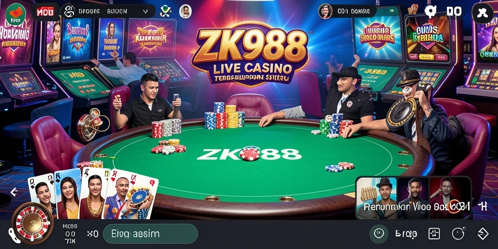 Tampilan gameplay ZK988 yang menarik pada Live Casino.